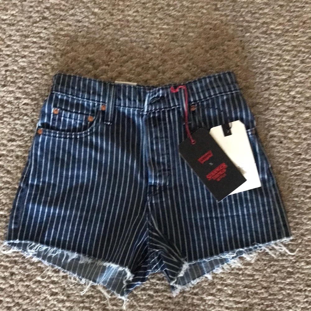 Ribcage Levi’s Pinstripe Shorts - Stranger Things/Limited Edition